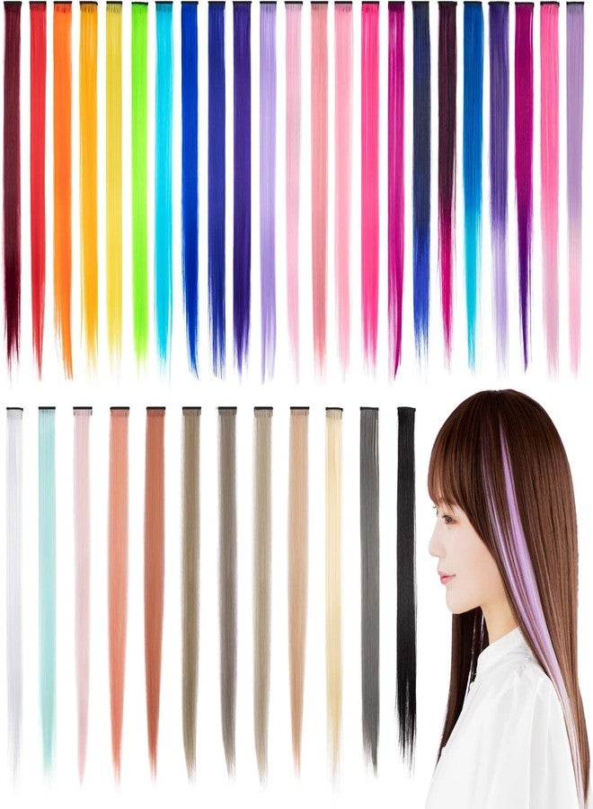 CLASSE(クラッセ) CLASSE 10Pcs Clip in colored hair extensions, 22inches colorful Party Highlights, Heat-resistant, Straight long, for Women Kids Girls, Perfect for Halloween Christmas Cosplay Blonde - Image 1